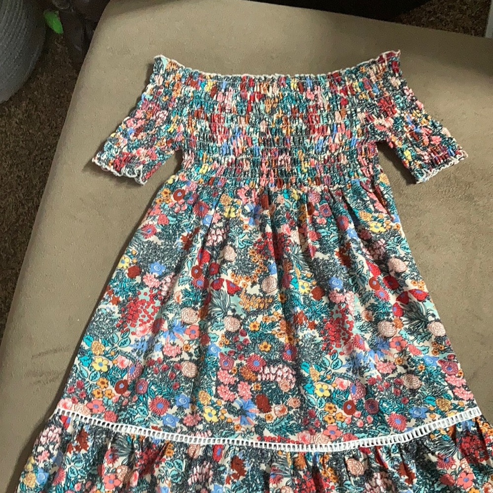 Off Shoulder Floral MIDI